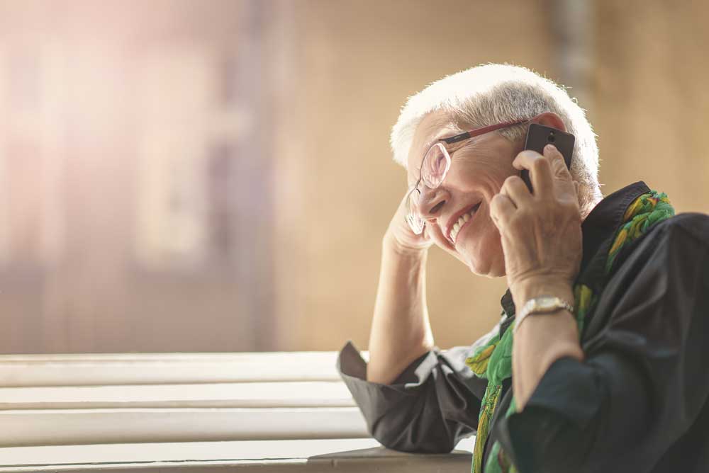 Woman on cell phone